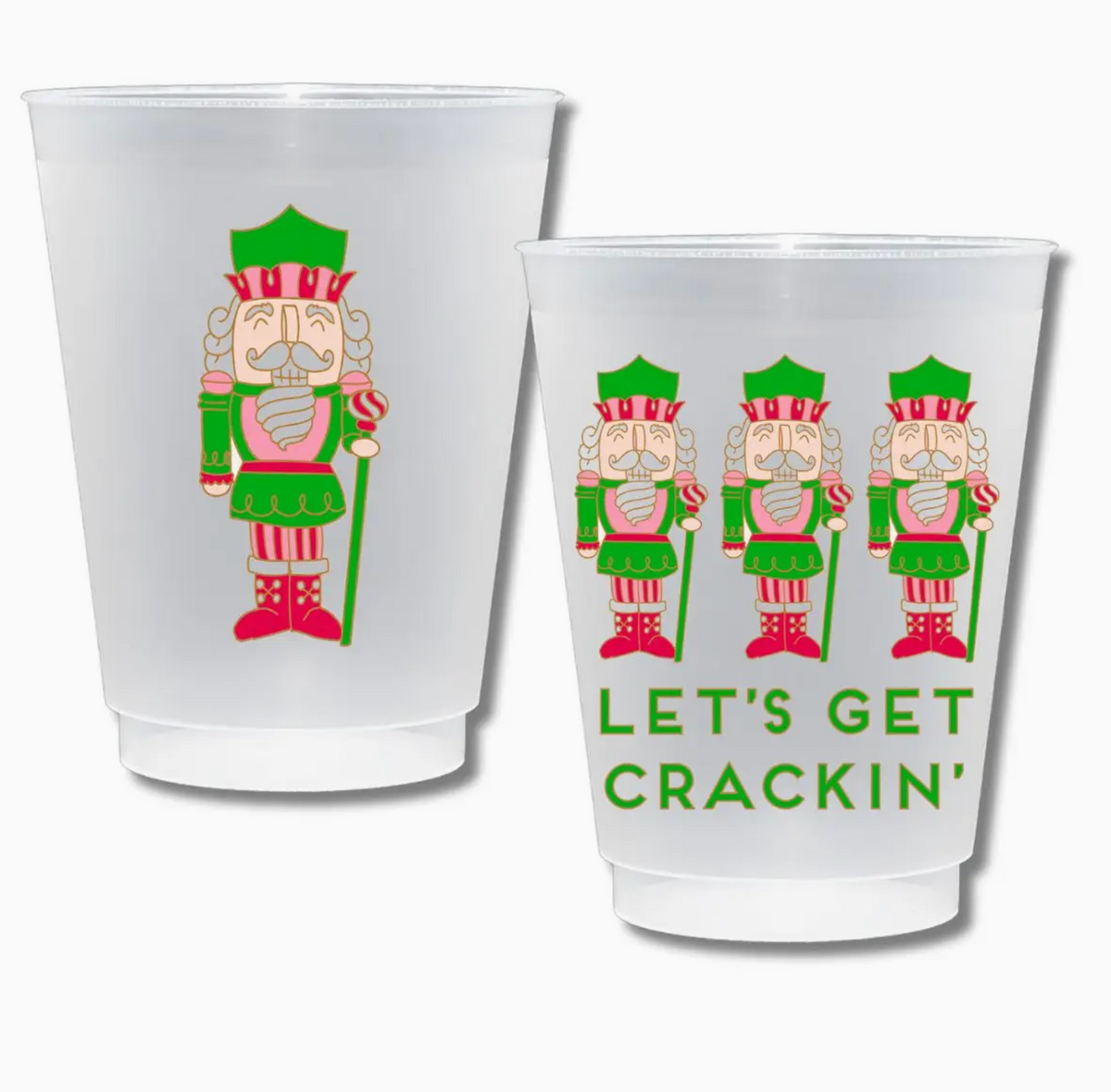 Nutcracker Shatterproof Frost Flex Plastic Cups