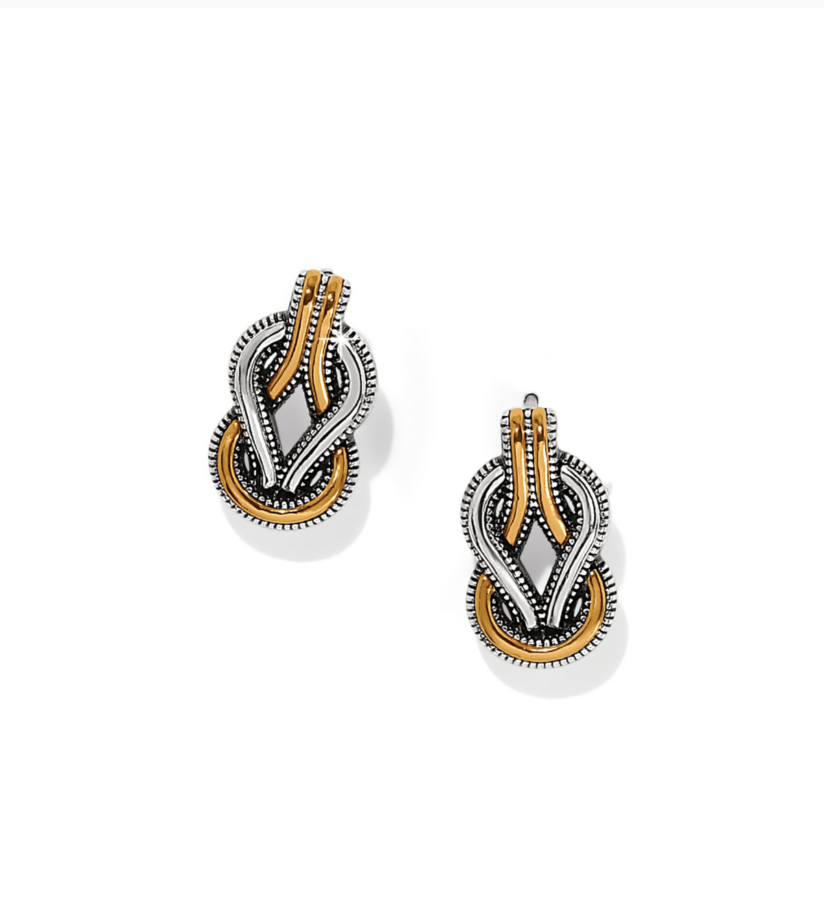 Interlok Harmony Two Tone Post Earrings