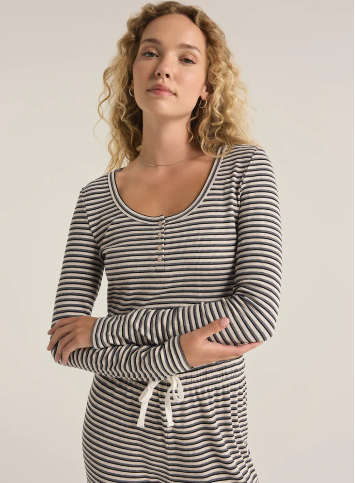 Constance Stripe Modal Rib Top