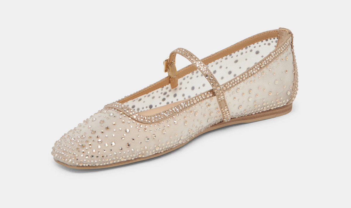 Reyes Crystal Ballet Flats