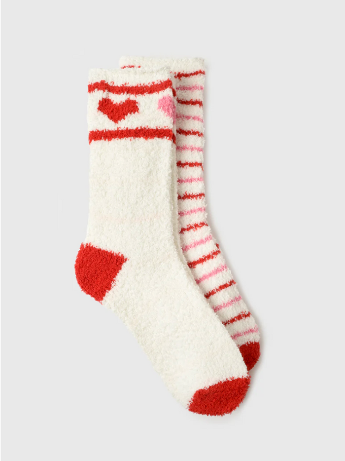 2-Pack Plush Stripe Socks