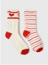 2-Pack Plush Stripe Socks