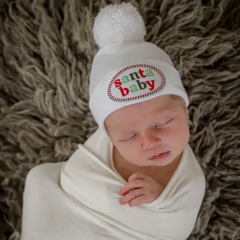 White Santa Hospital Hat