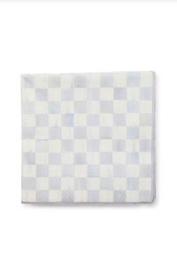 Sterling Check Luncheon Paper Napkins