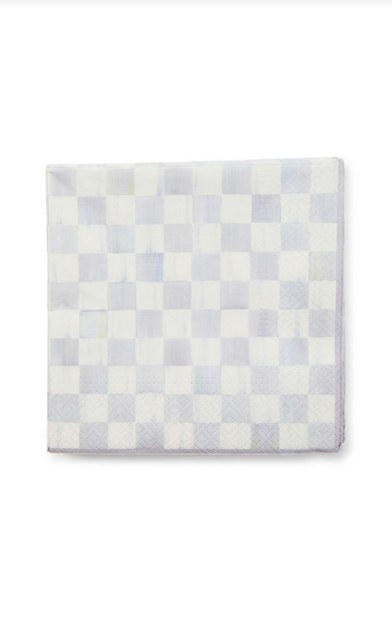 Sterling Check Luncheon Paper Napkins