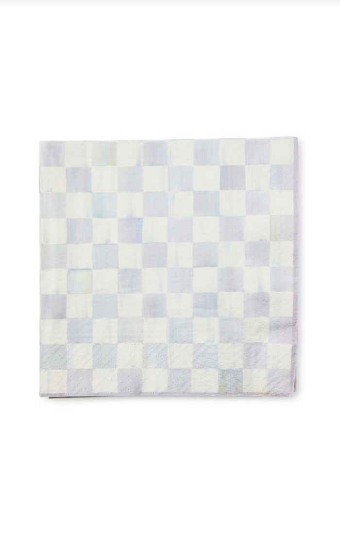 Sterling Check Dinner Paper Napkins