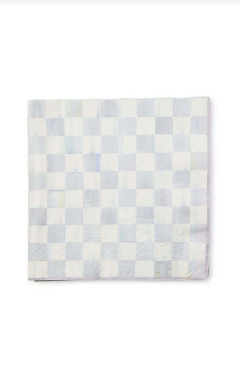 Sterling Check Dinner Paper Napkins