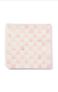 Rosy Check Dinner Paper Napkins