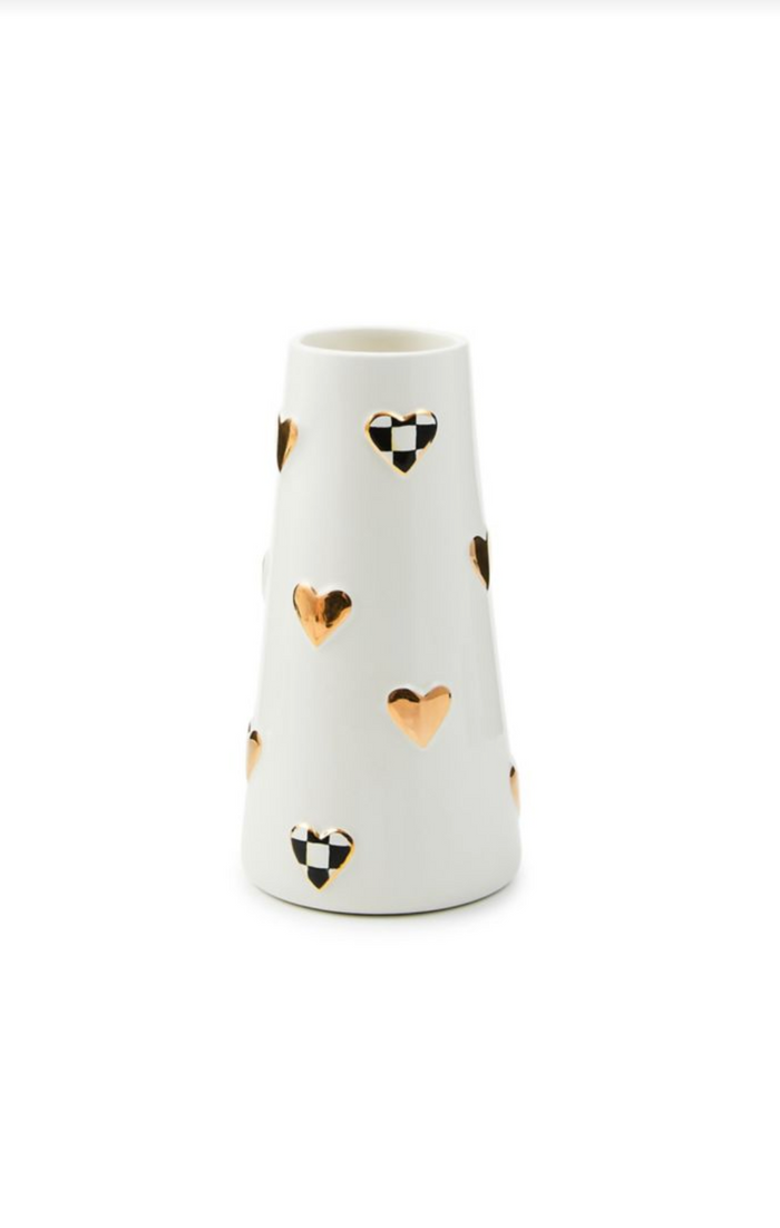 Courtly Check Short Heart Vase