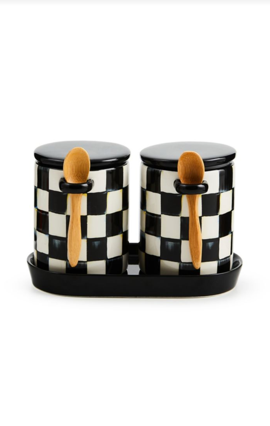 Courtly Check Farmhouse Canisters, Set of 2