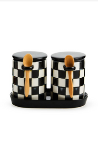 Courtly Check Farmhouse Canisters, Set of 2