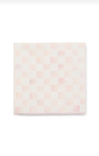 Rosy Check Cocktail Paper Napkins