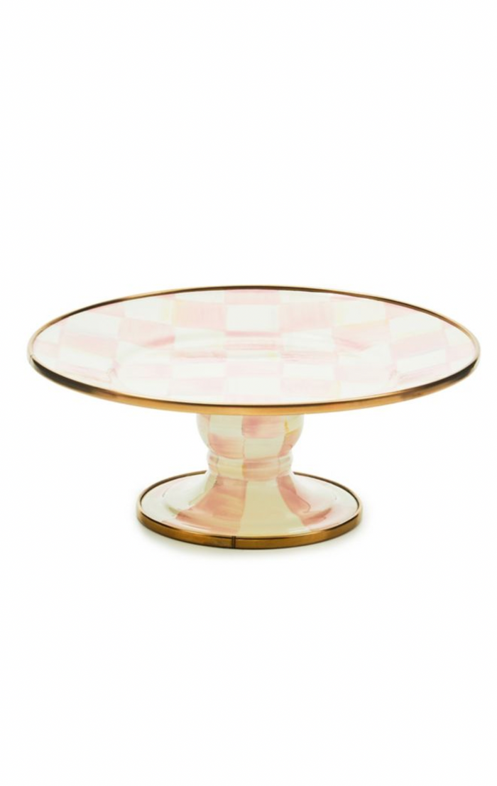 Rosy Check Mini Pedestal Platter