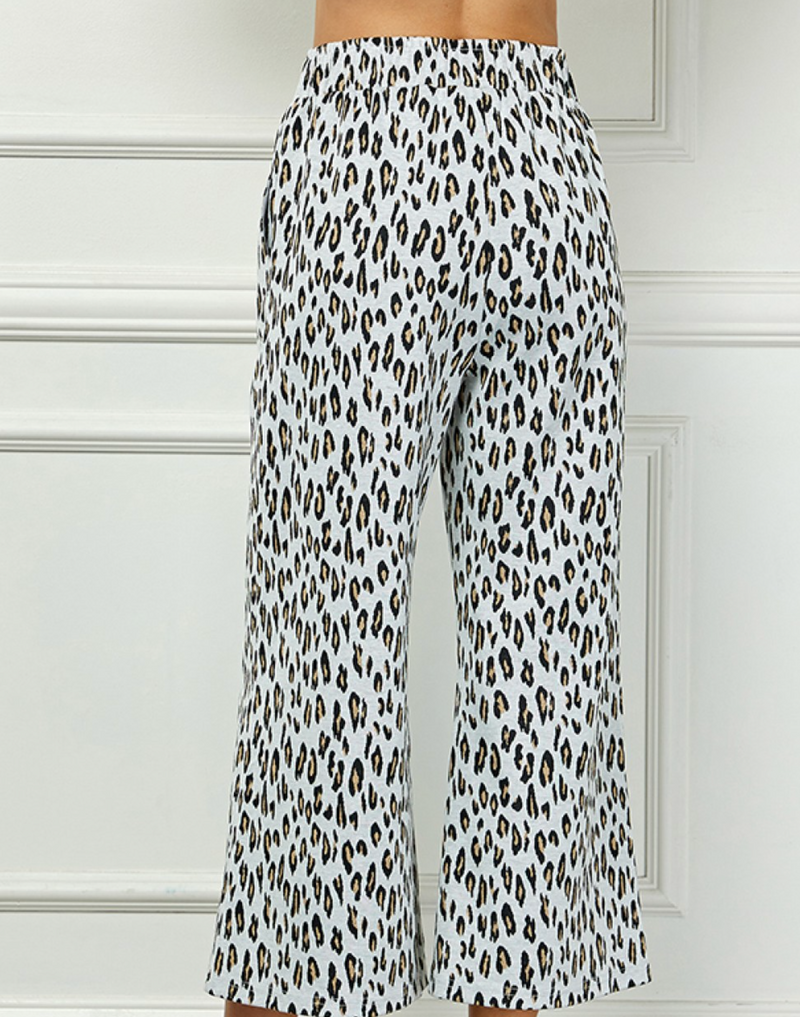 Animal Print Cropped Pants