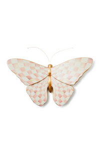 Rosy Check Wall Decor Butterfly