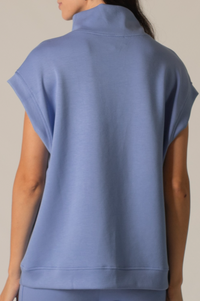 Butter Modal Mock Neck Capped Sleeve Top