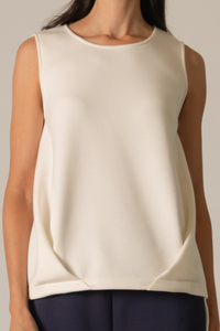 Butter Modal Sleeveless Pintuck Detail