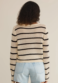 Kit Stripe Crochet Sweater