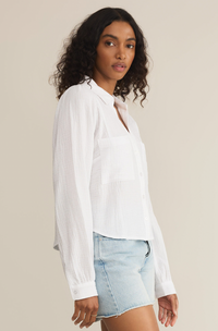 Campo Button Up Gauze Top