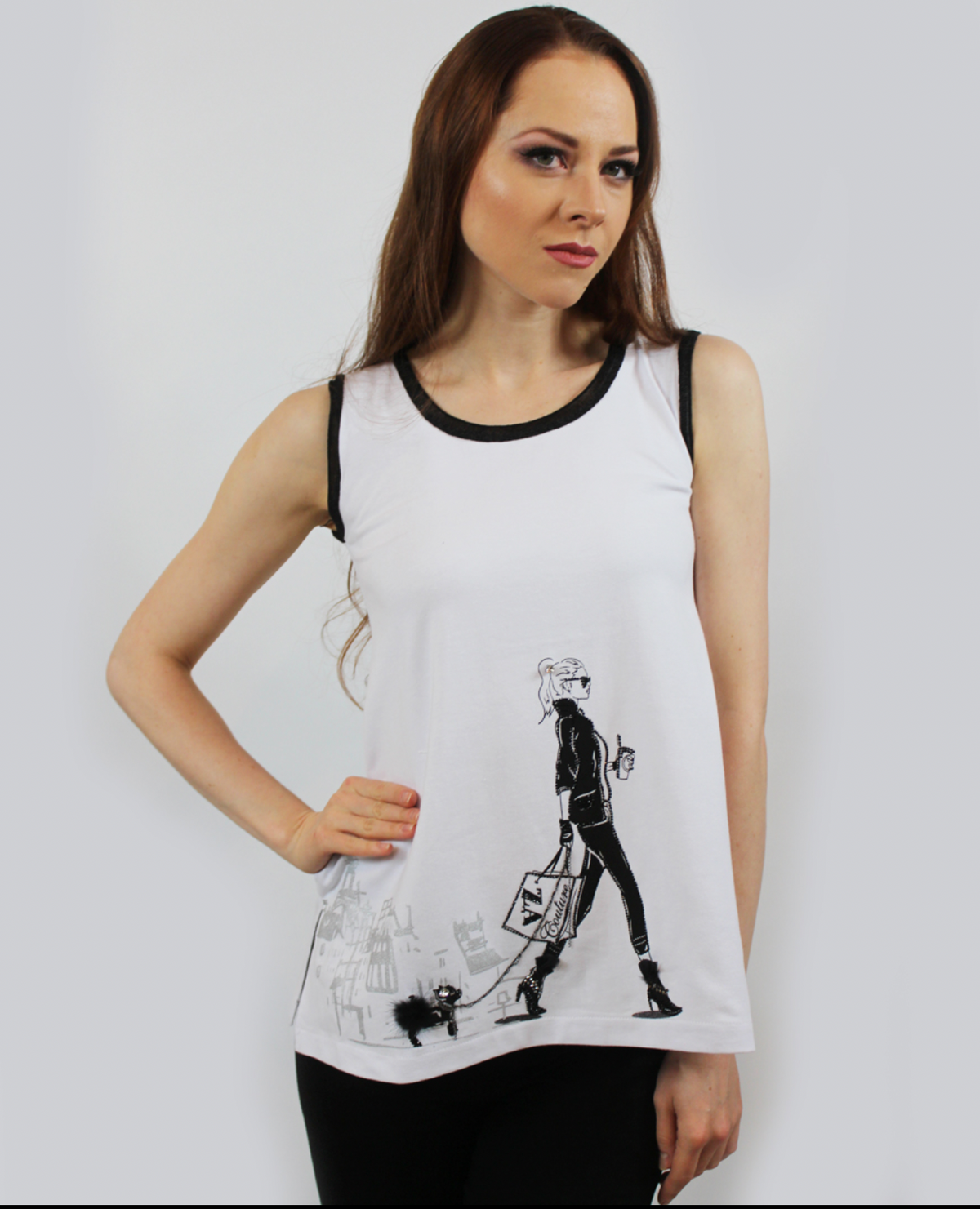 Walking Dog Sleeveless Top