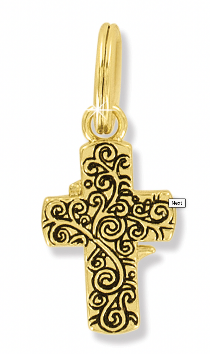 Easter Lily Cross Charm