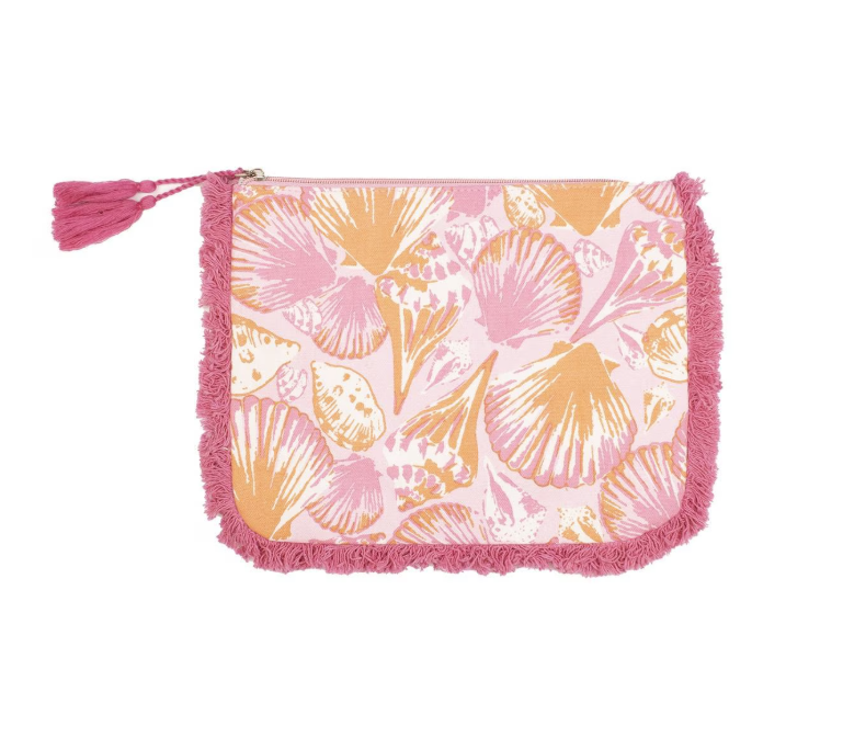 Sanibel Fringe Cosmetic in Pink