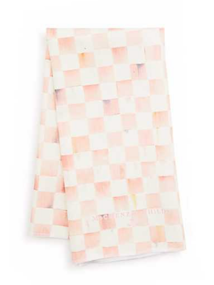 Rosy Check Dish Towel