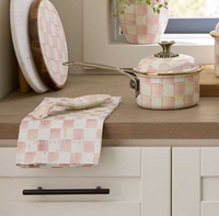 Rosy Check Dish Towel