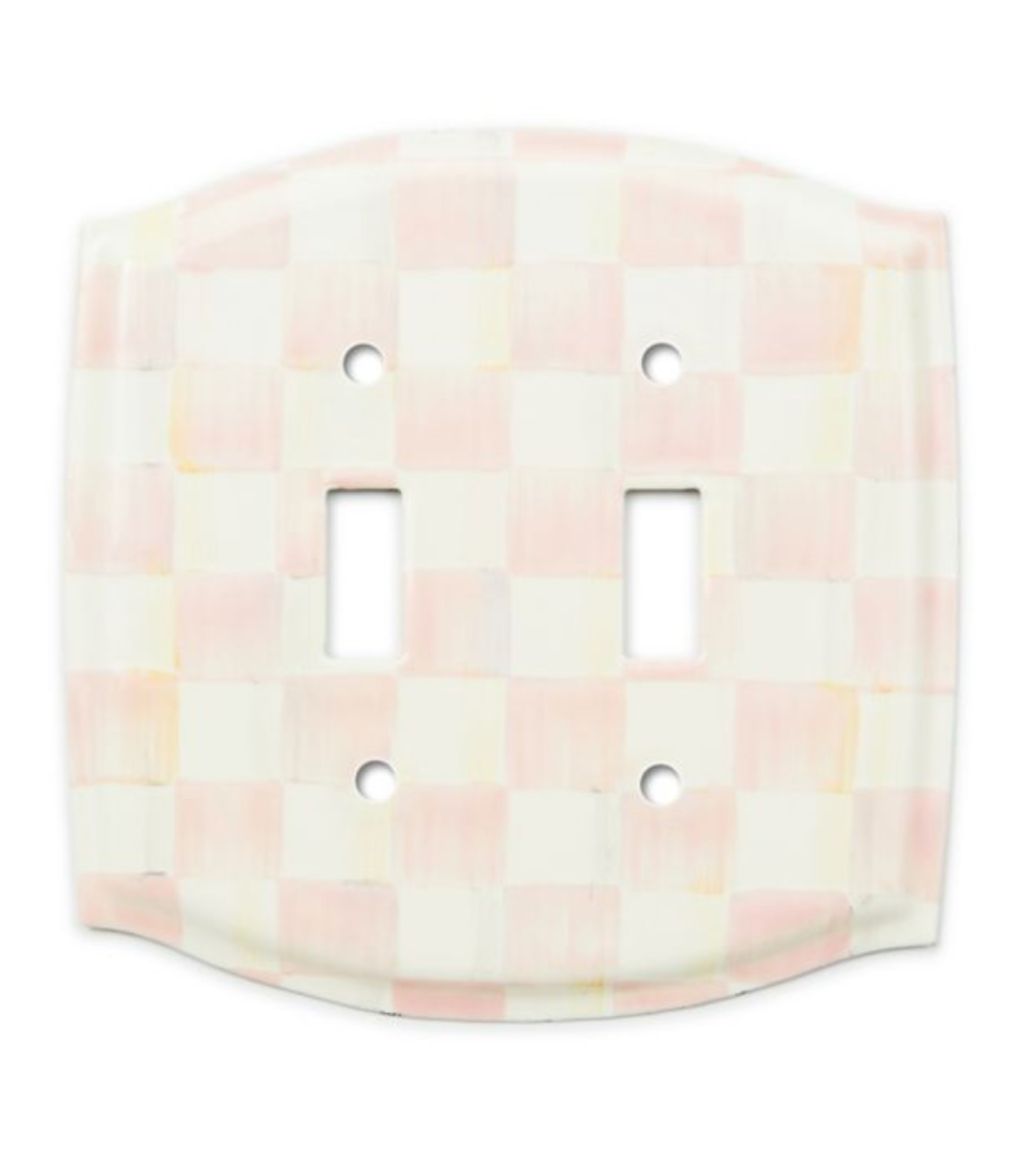 Rosy Check Double Toggle Switch Plate