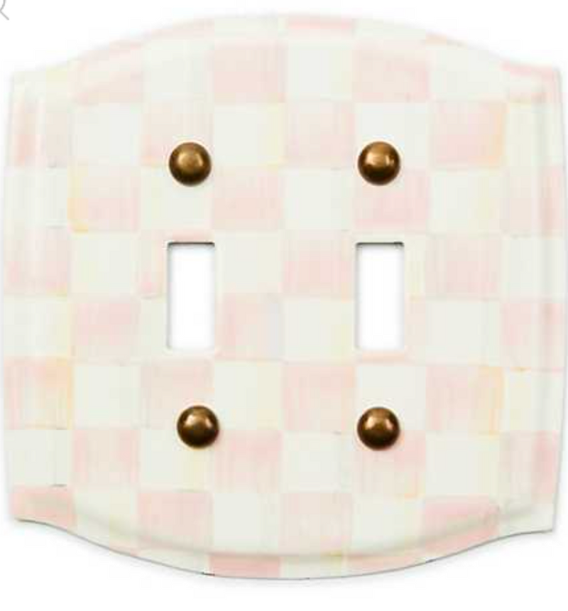 Rosy Check Double Toggle Switch Plate