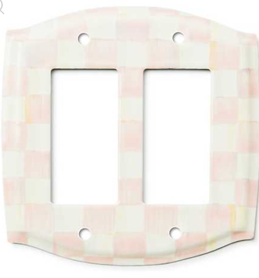 Rosy Check Double Rocker Switch Plate