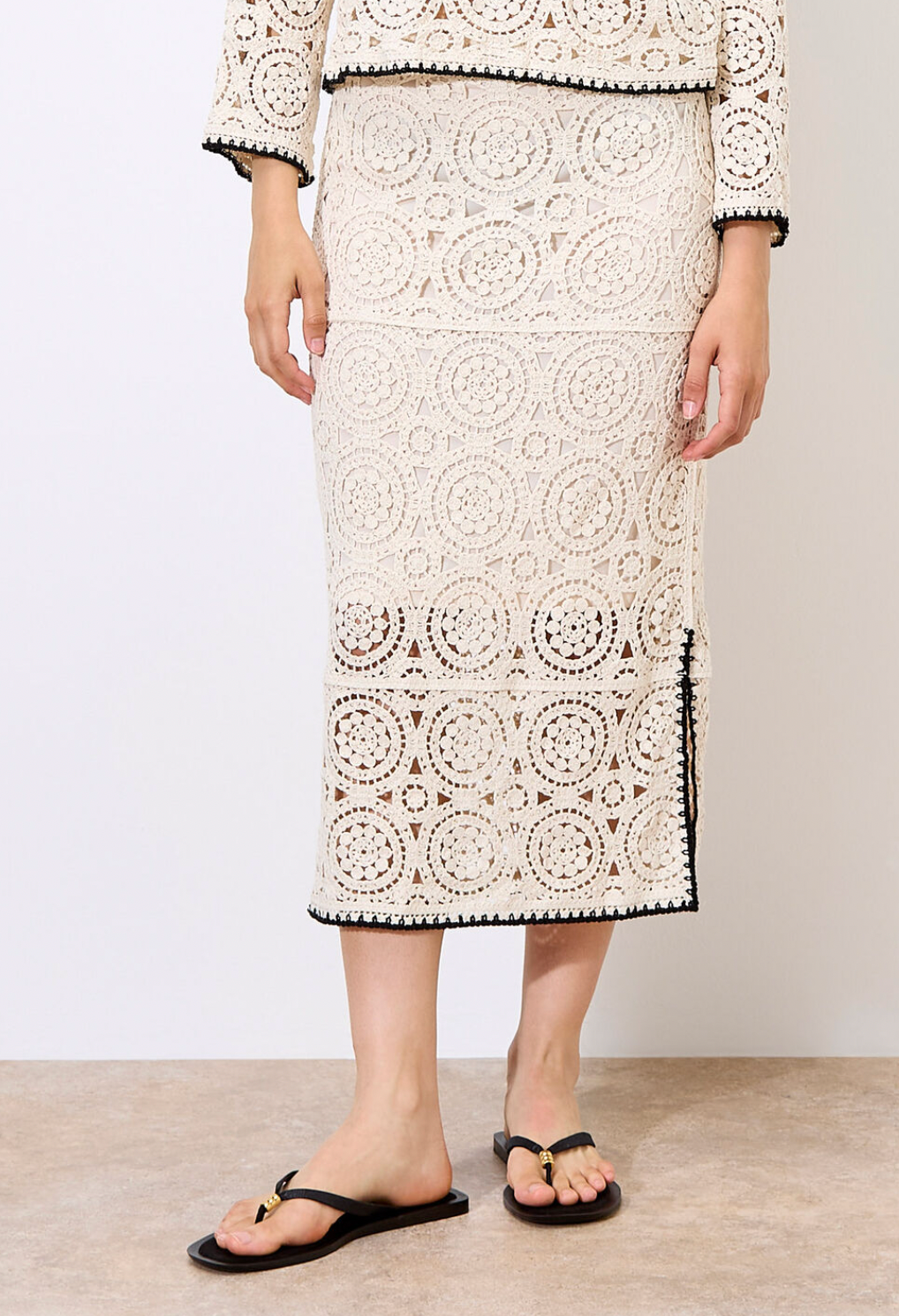 Crochet Circles Midi Skirt