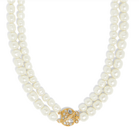 Trust Your Journey Double Pearl Necklace