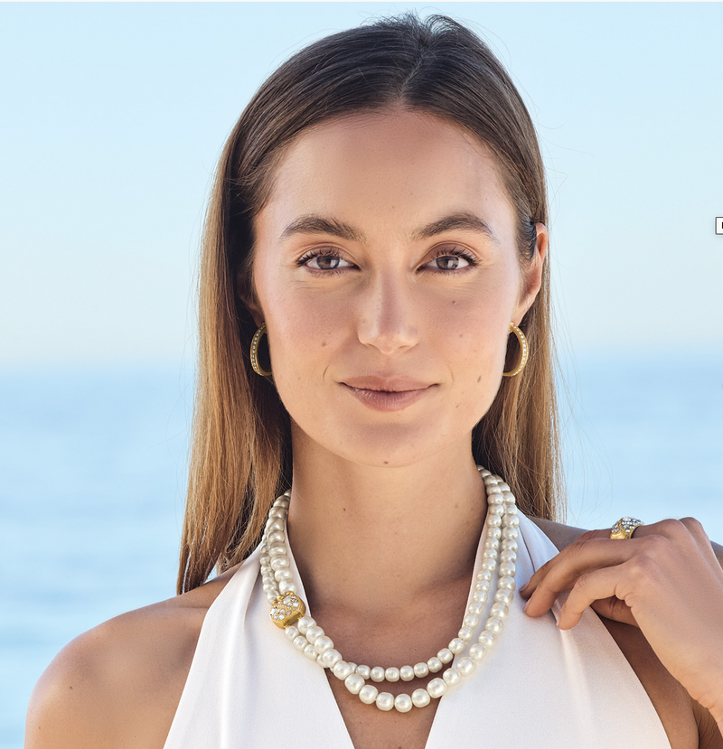 Trust Your Journey Double Pearl Necklace