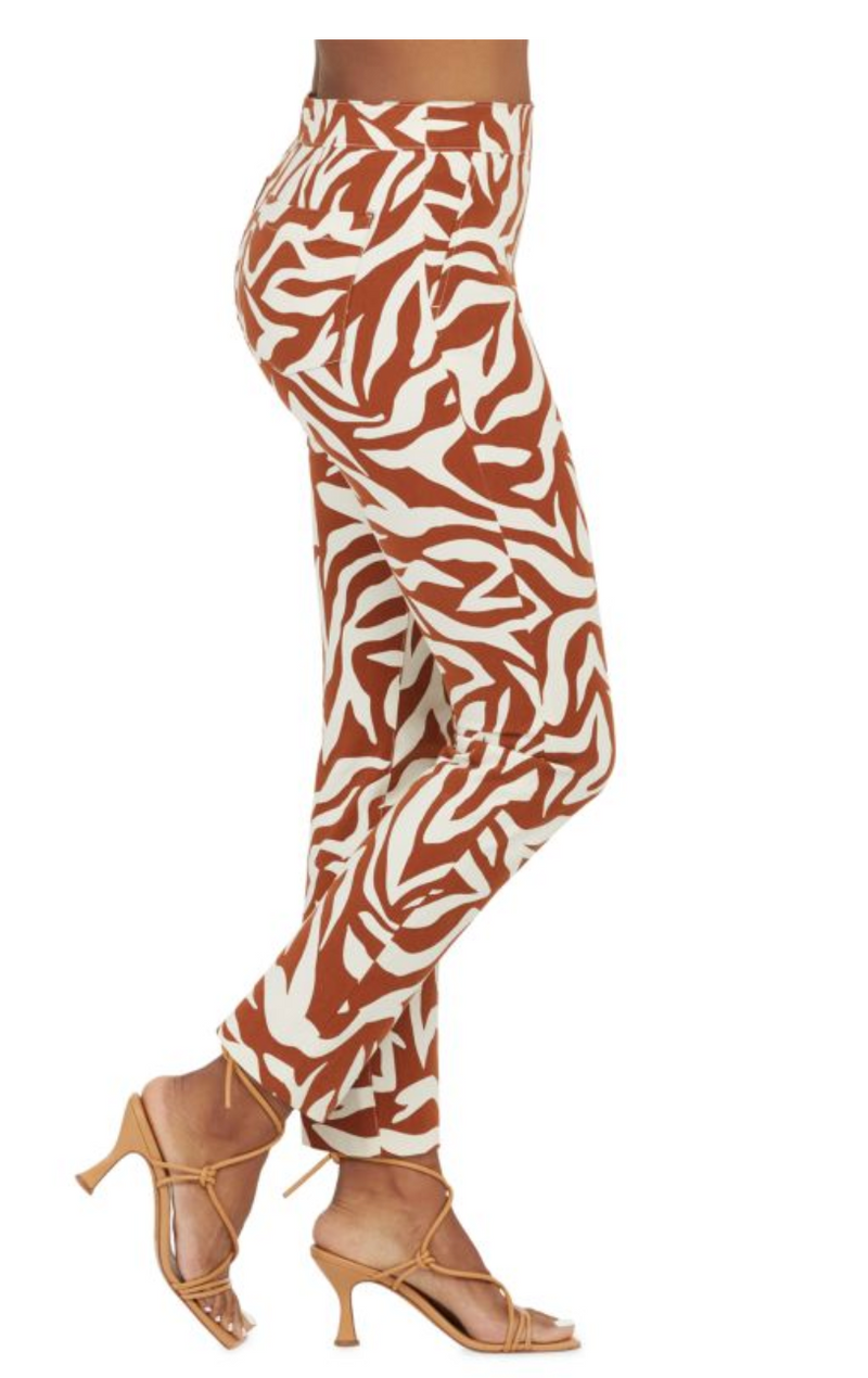 Polished Ankle Print Pants-Large