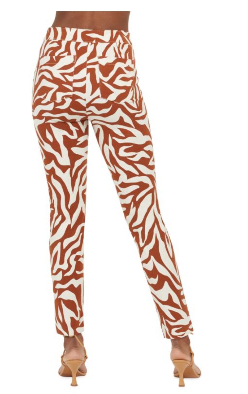 Polished Ankle Print Pants-Large