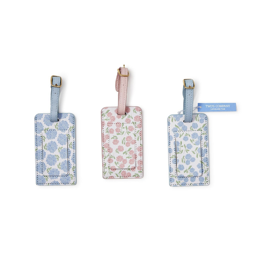 Hydrangea Print Luggage Tag Asst 3 Designs