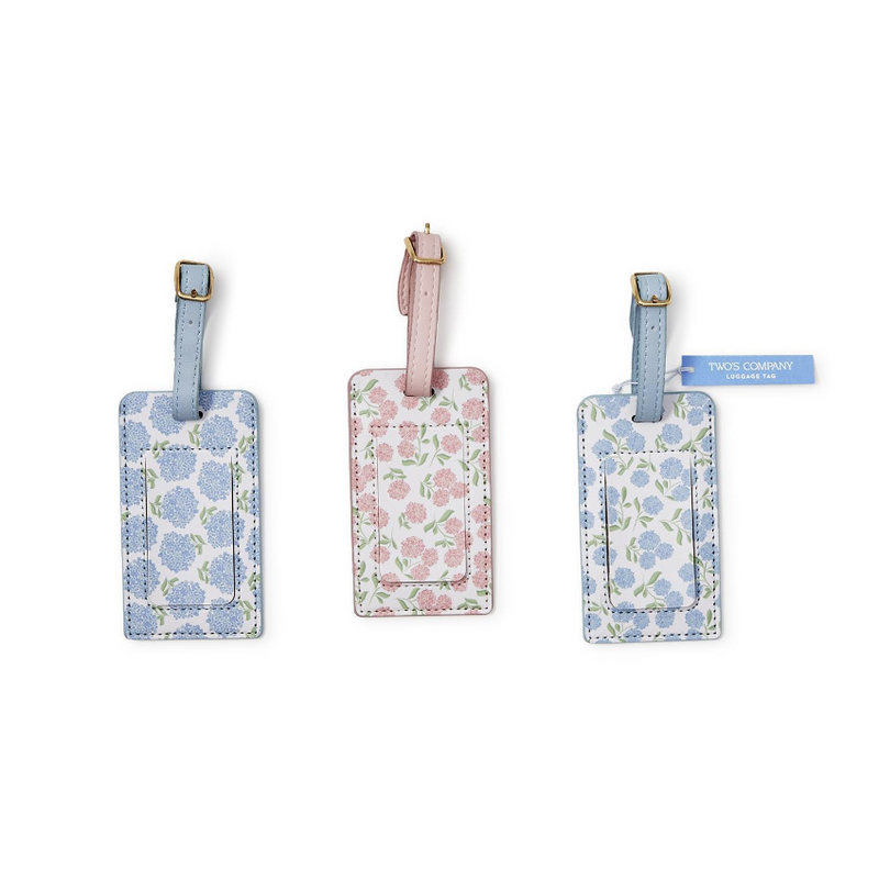 Hydrangea Print Luggage Tag Asst 3 Designs