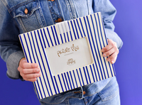 Indigo Skinny Stripe Mini Rectangle Frame