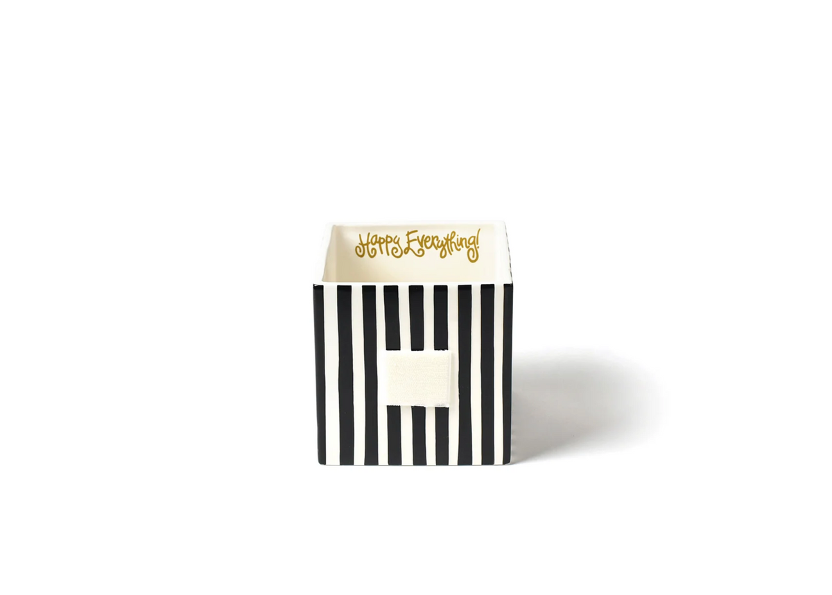 Black Stripe Medium Mini Nesting Cube