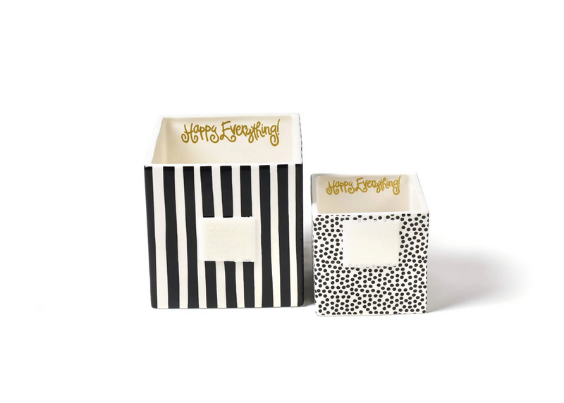 Black Stripe Medium Mini Nesting Cube