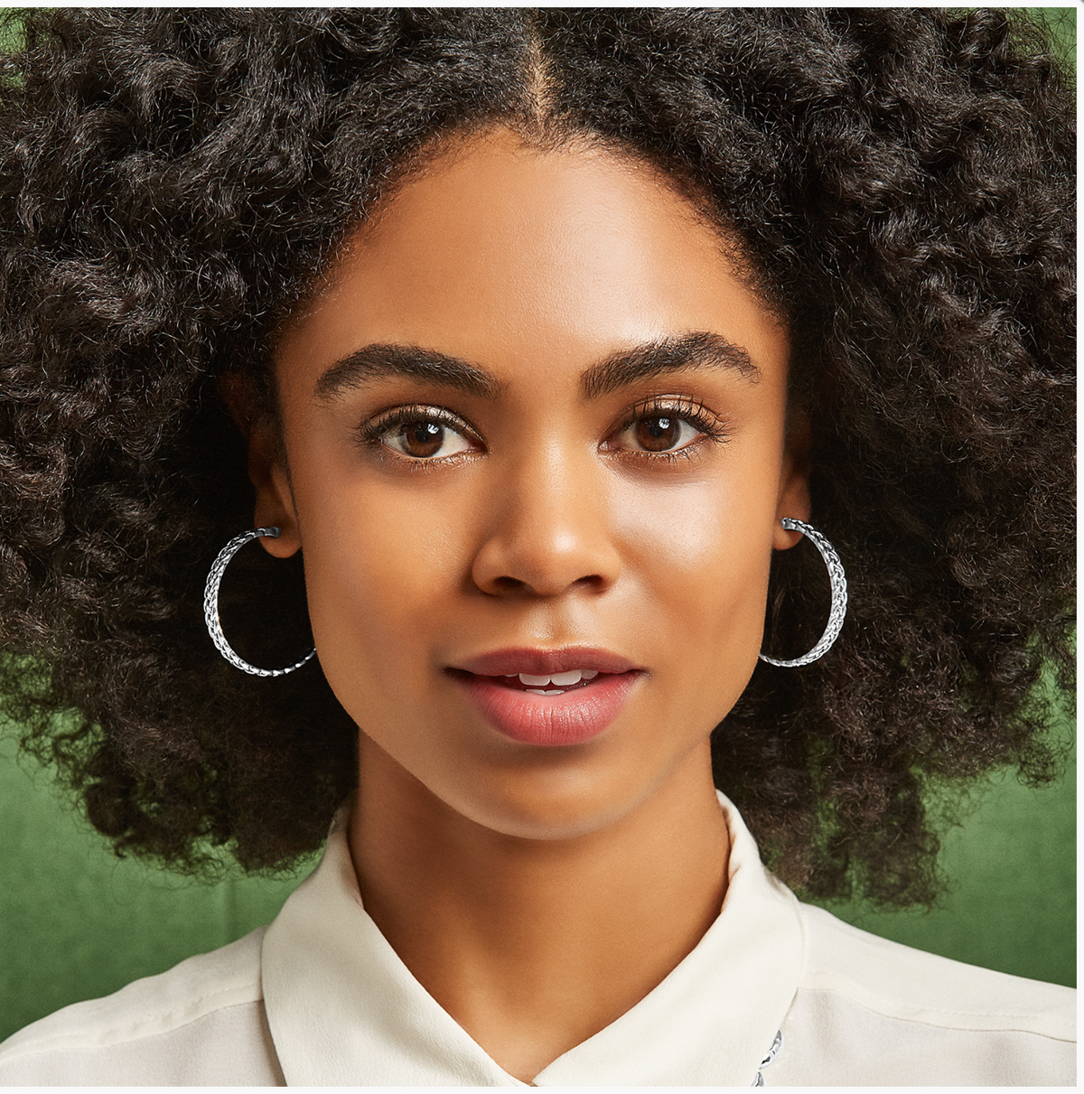Interlok Braid Large Hoop Earrings
