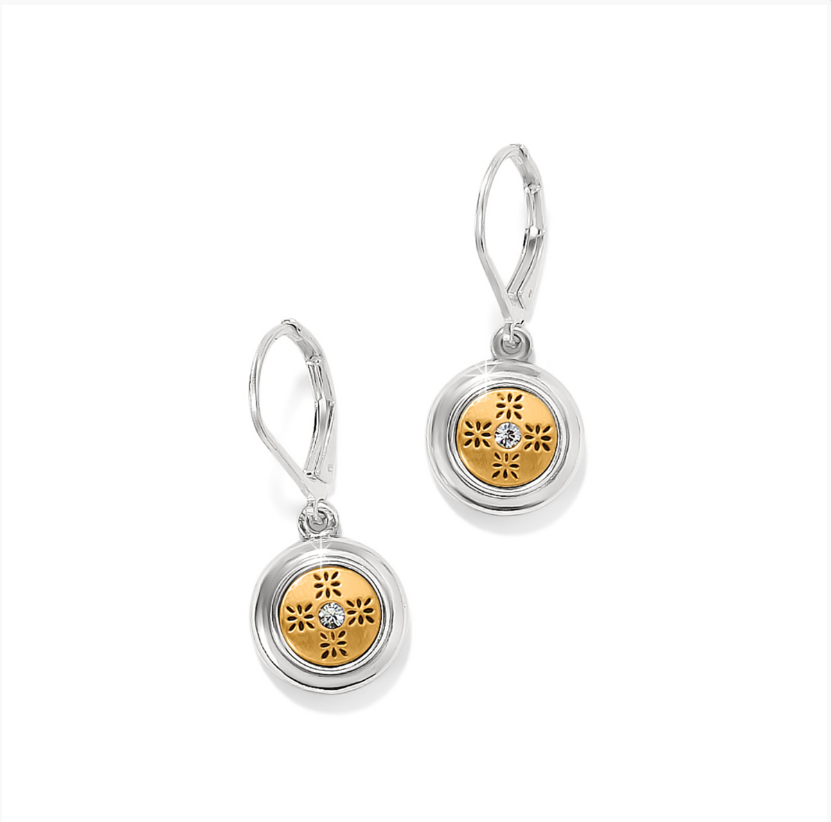 Mosaic Round Mini Leverback Earrings
