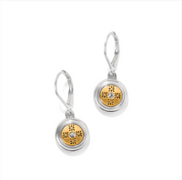 Mosaic Round Mini Leverback Earrings