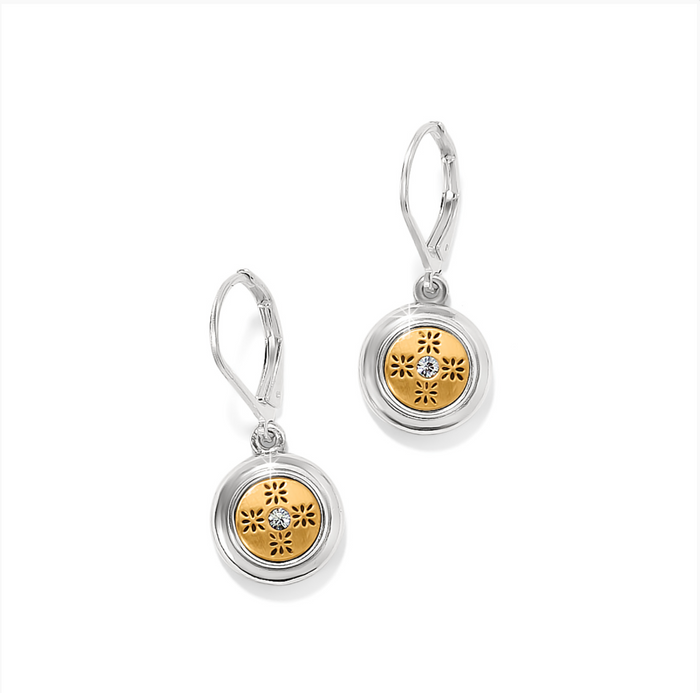 Mosaic Round Mini Leverback Earrings