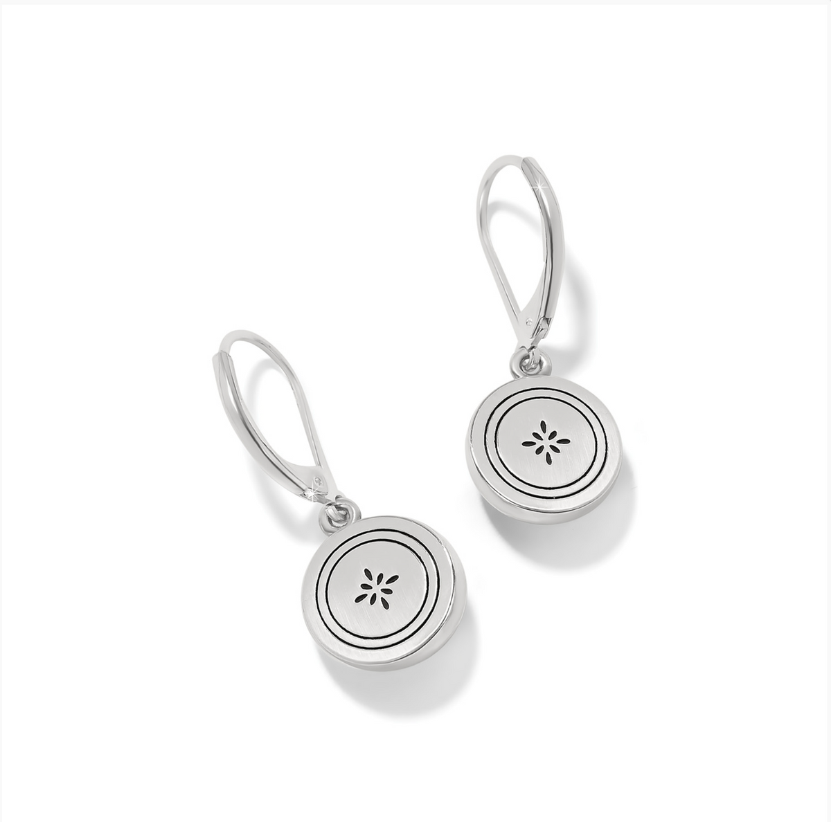 Mosaic Round Mini Leverback Earrings