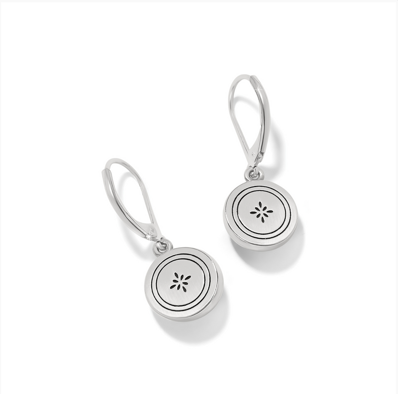 Mosaic Round Mini Leverback Earrings