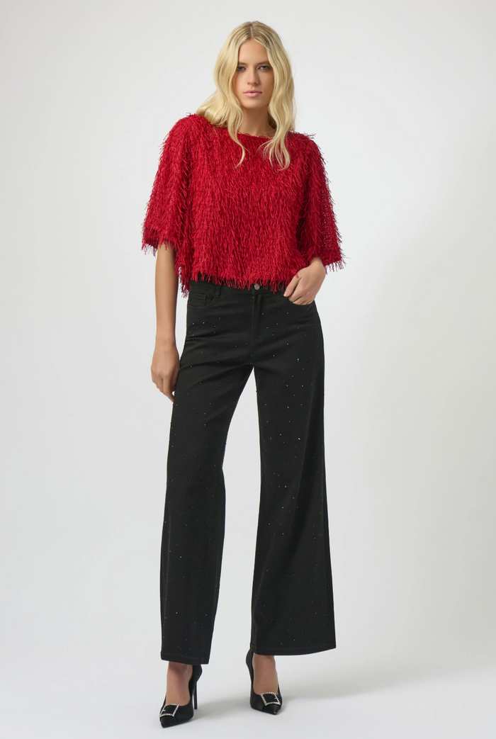 Novelty Fringe Boxy Top