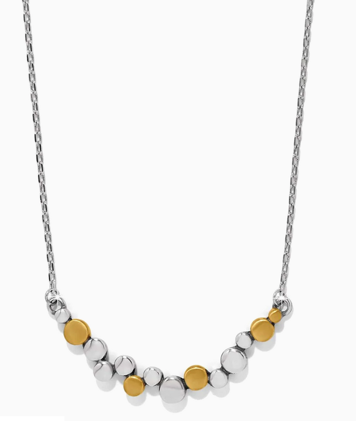 Pebble Edge Crescent Bar Necklace