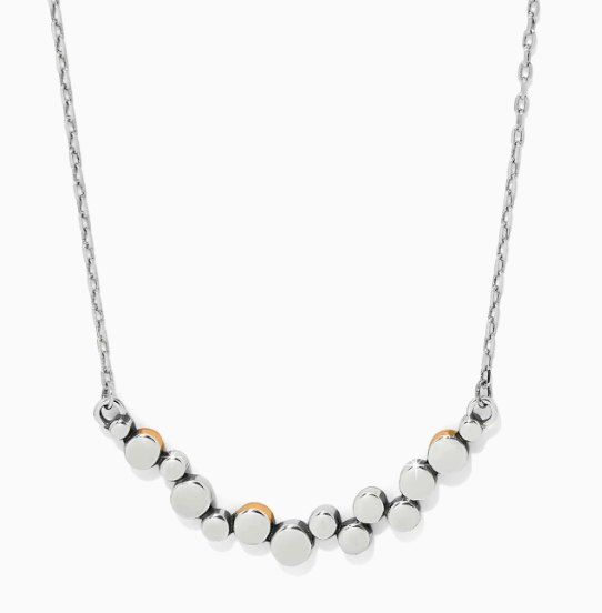 Pebble Edge Crescent Bar Necklace